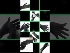 Anak-anak Dewasa Sarung Tangan Sekali Pakai Lateks Hitam Dengan Ujung Jari Bertekstur