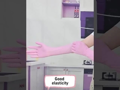 Sarung tangan nitril sintetis pink yang fleksibel dan tahan lama